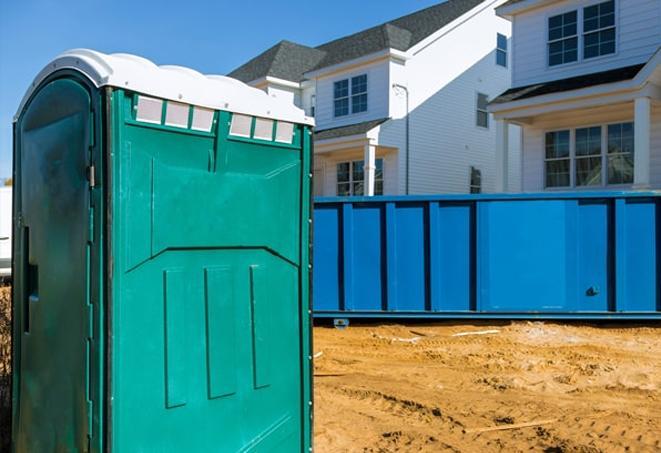 job site bathroom solutions in the form of porta potties